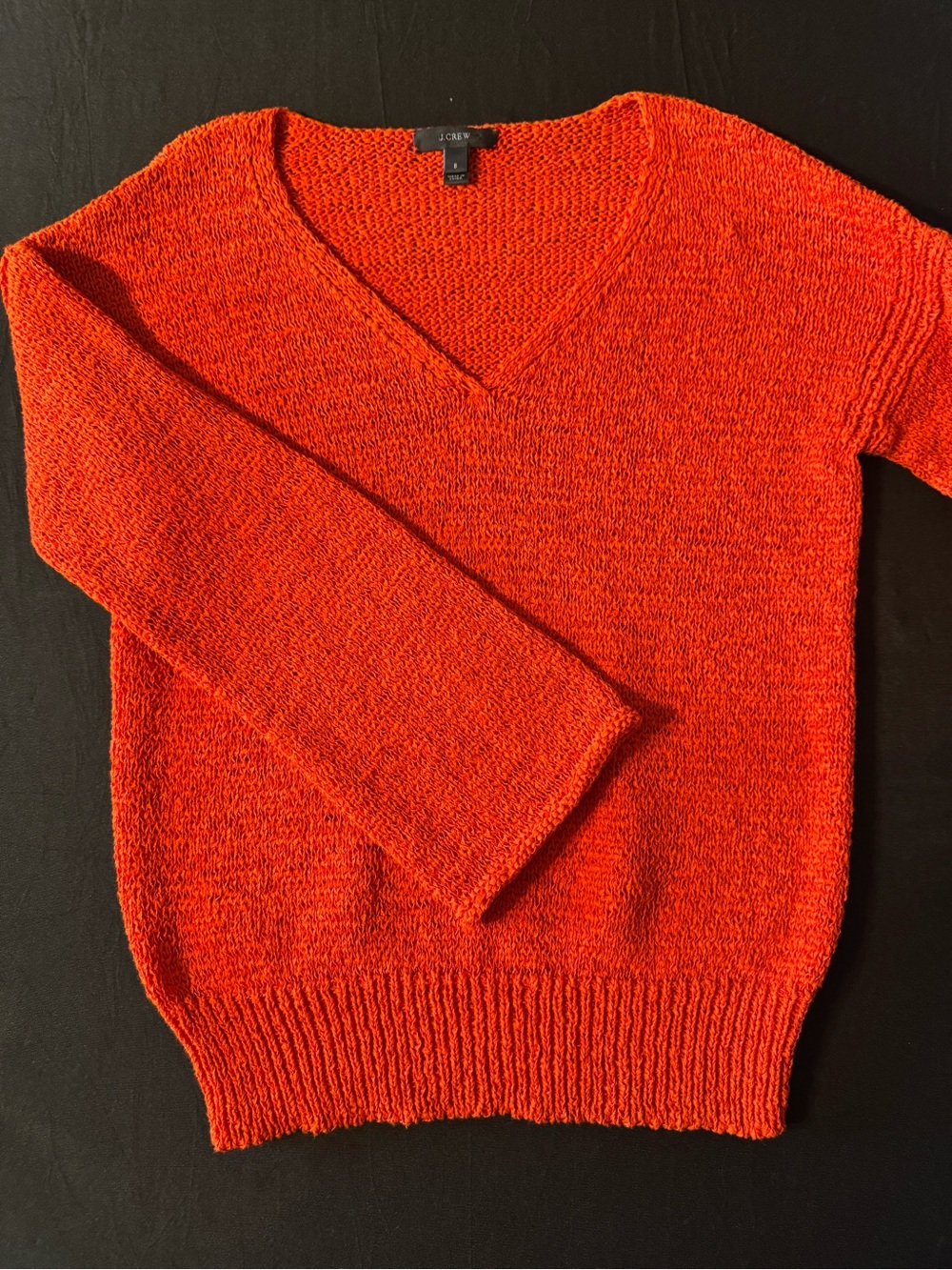 J. Crew Men’s V-Neck Sweater in Bright Orange
